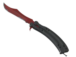 ★ Butterfly Knife | Crimson Web (Well-Worn)