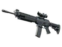 SG 553 | Waves Perforated (Battle-Scarred)