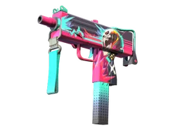 StatTrak™ MAC-10 | Neon Rider (Well-Worn)