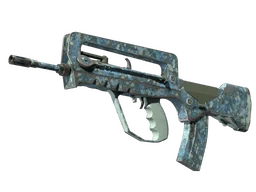 FAMAS | Cyanospatter (Well-Worn)