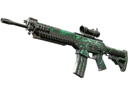 SG 553 | Dragon Tech (Battle-Scarred)