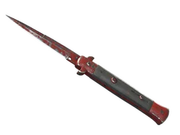 ★ Stiletto Knife | Crimson Web (Battle-Scarred)