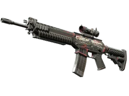StatTrak™ SG 553 | Cyberforce (Battle-Scarred)